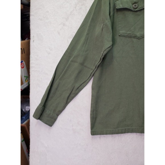 JACHS Us Army Eckland Shacket Men XL Green American Standard Collar Button Front - Picture 7 of 8